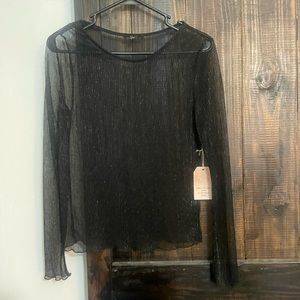 Sheer black long sleeve NWT